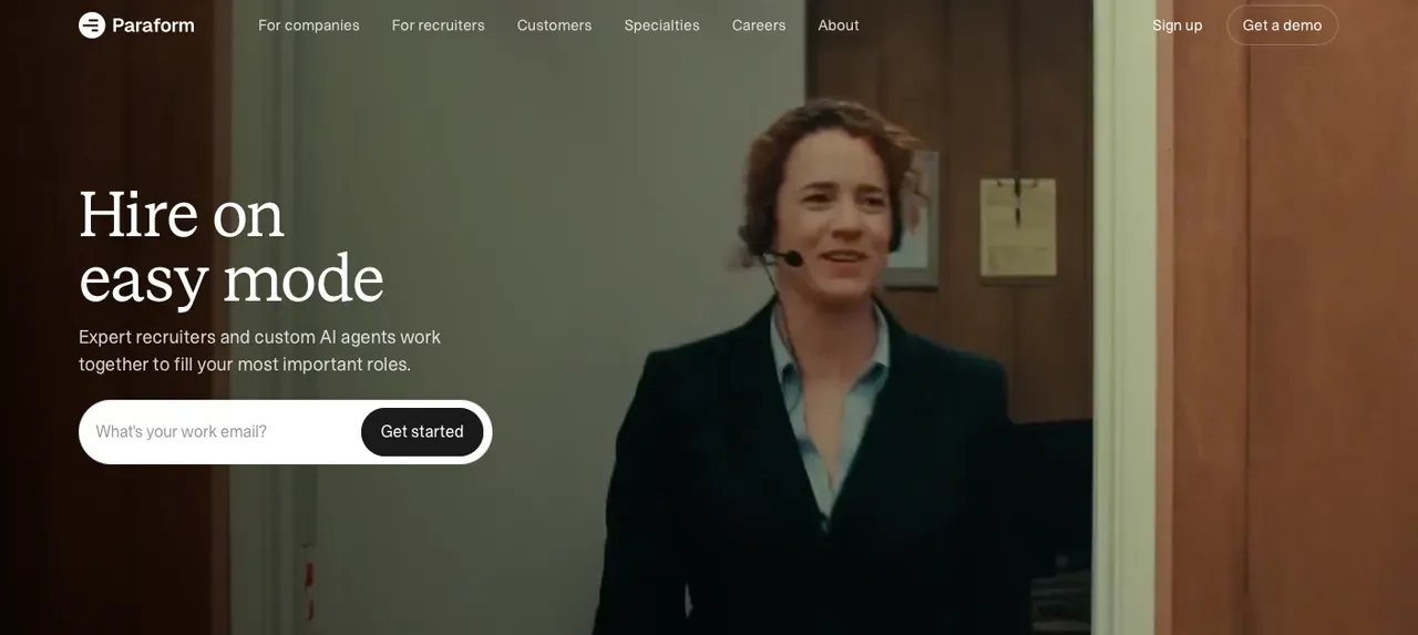 Paraform’s recruiter marketplace homepage